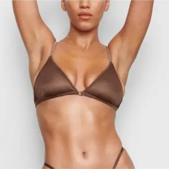 SKIMS Other - SKIMS Glissenette Triangle Bralette Bra Cocoa Size XXS